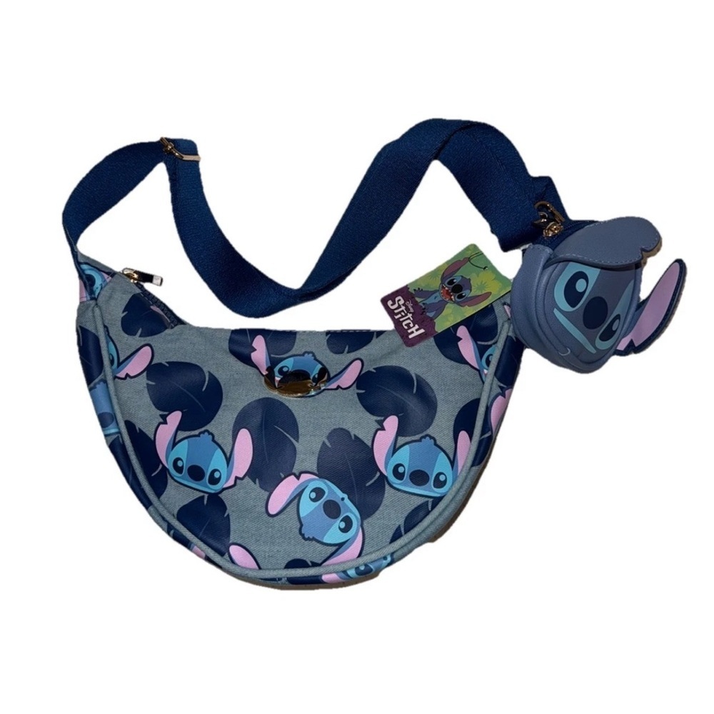 Disney Lilo & Stitch Face Crossbody Bag With Coin Purse Hot Topic Sold Out NWT